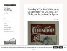 Tablet Screenshot of heritageramblings.net